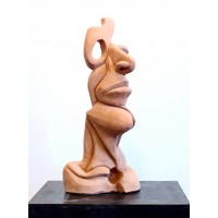 Saleem Raza, Expression II, 20" x 5" x 4", Terracotta, Sculpture, AC-SR-007